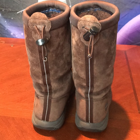 Merrell brown leather faux fur winter boots shoes size 7 - Picture 8 of 16